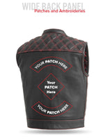 Upside Men's Club Style Leather Vest - First Manufacturing Company - Flyclothing LLC