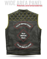 Sinister - Men's Motorcycle Leather Vest - First Manufacturing Company - Flyclothing LLC