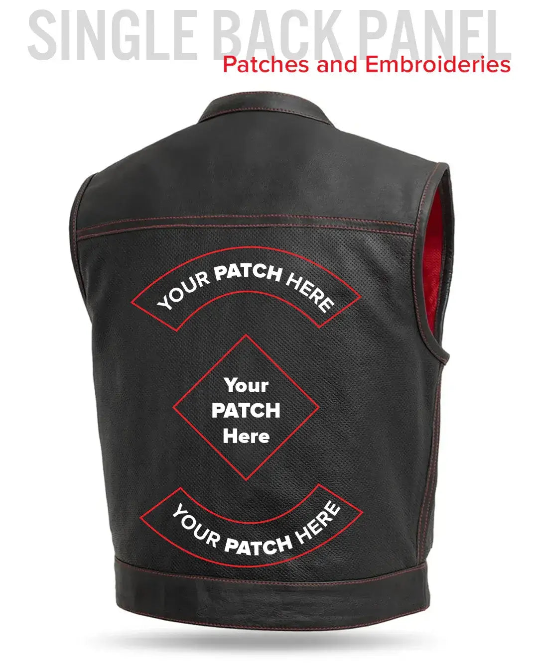 Lowrider Perforated Men's Leather Vest - First Manufacturing Company - Flyclothing LLC