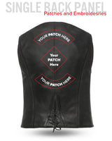 Savannah Women's Western Style Motorcycle Leather Vest - First Manufacturing Company - Flyclothing LLC