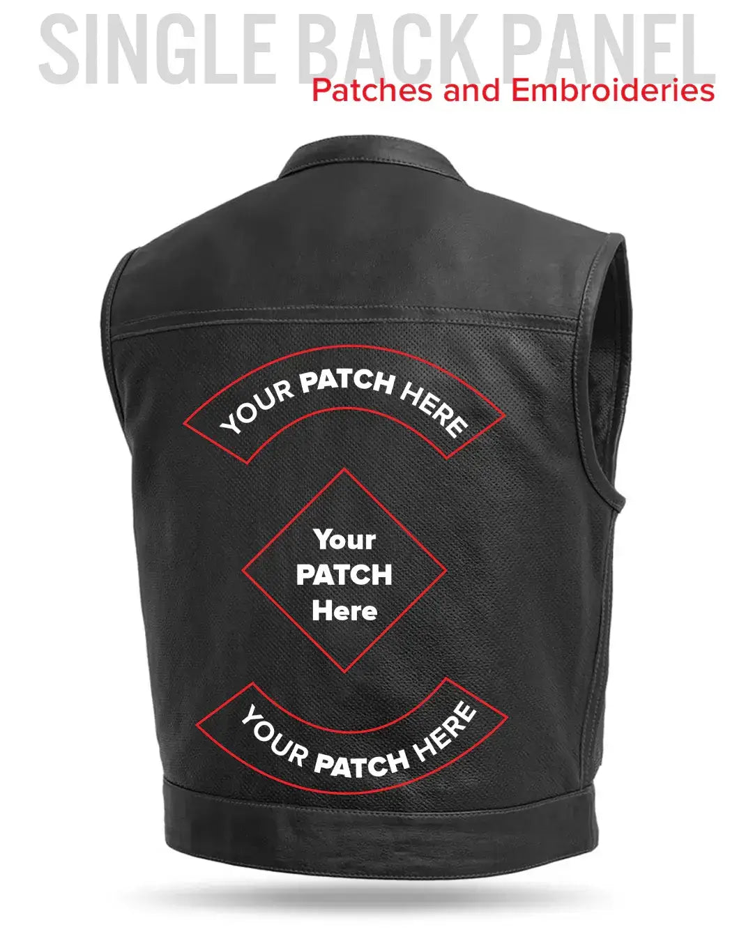 Lowrider Perforated Men's Leather Vest - First Manufacturing Company - Flyclothing LLC