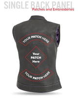 Jessica Women's Motorcycle Leather Vest - Purple - Limited Edition - First Manufacturing Company - Flyclothing LLC