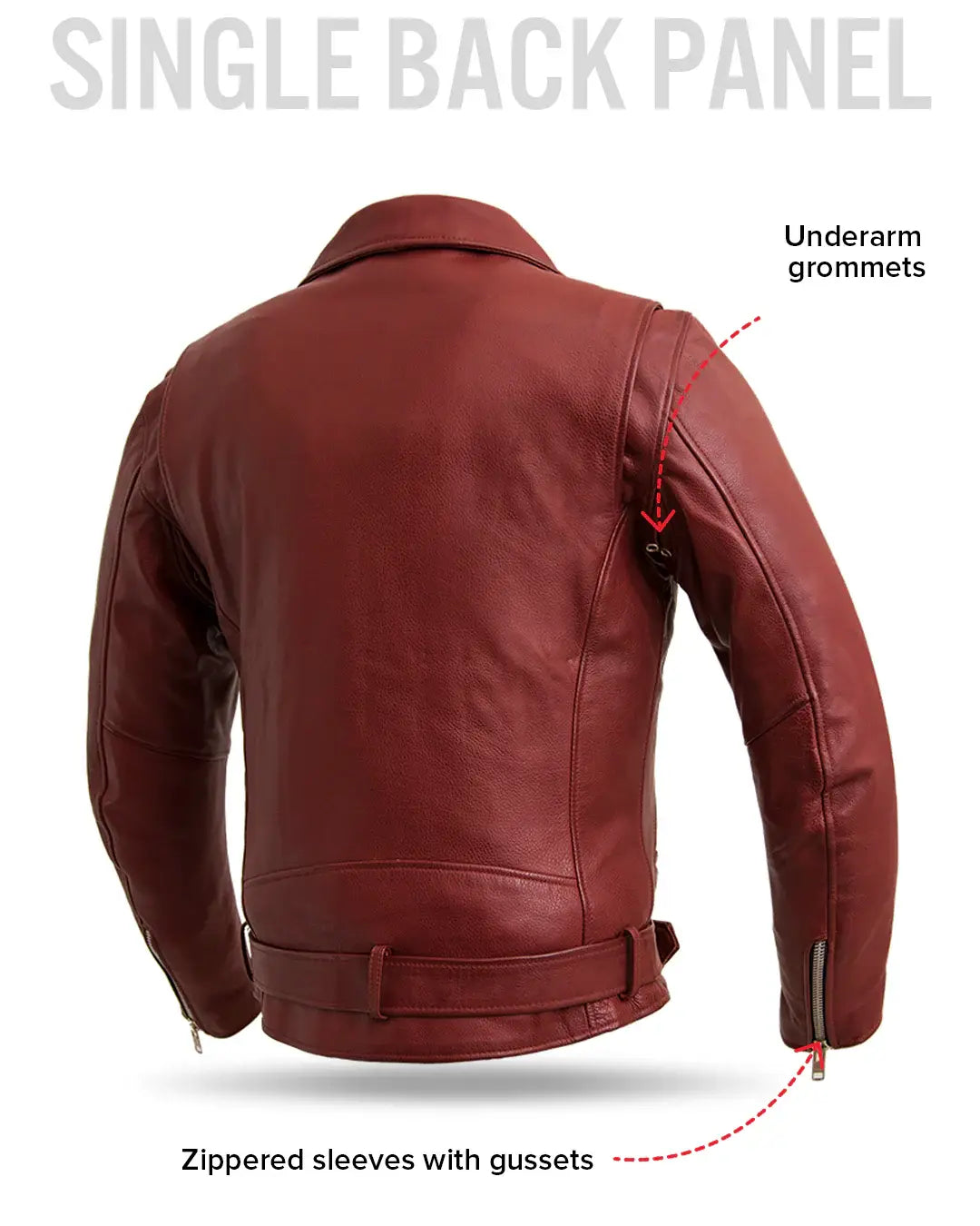 Fillmore Men's Motorcycle Leather Jacket - First Manufacturing Company - Flyclothing LLC