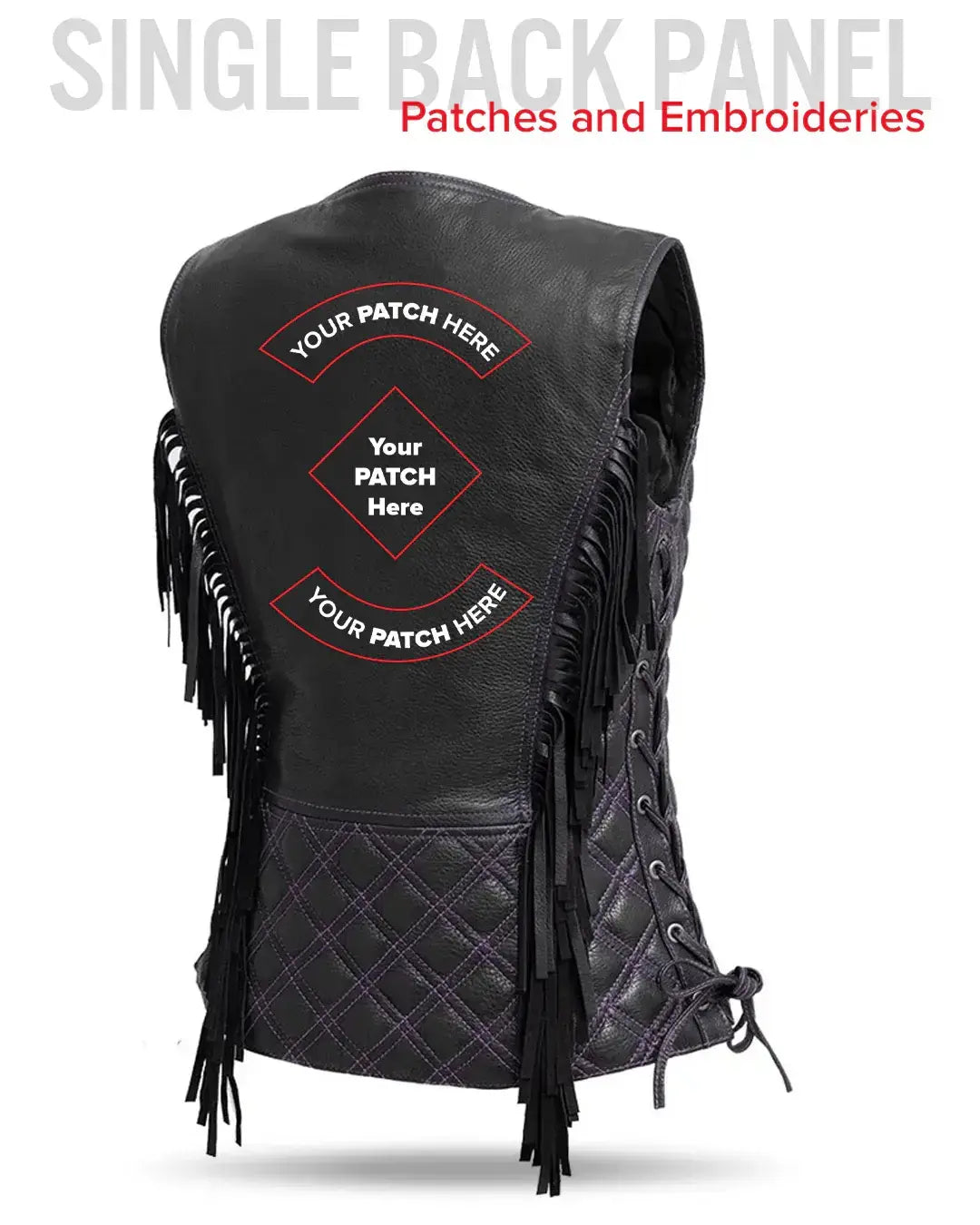 Bandida Women's Motorcycle Leather Vest - First Manufacturing Company - Flyclothing LLC