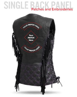 Bandida Women's Motorcycle Leather Vest - First Manufacturing Company - Flyclothing LLC