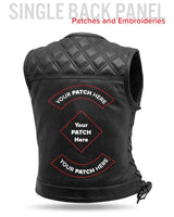 Bonnie Perforated Women's Motorcycle Leather Vest - First Manufacturing Company - Flyclothing LLC