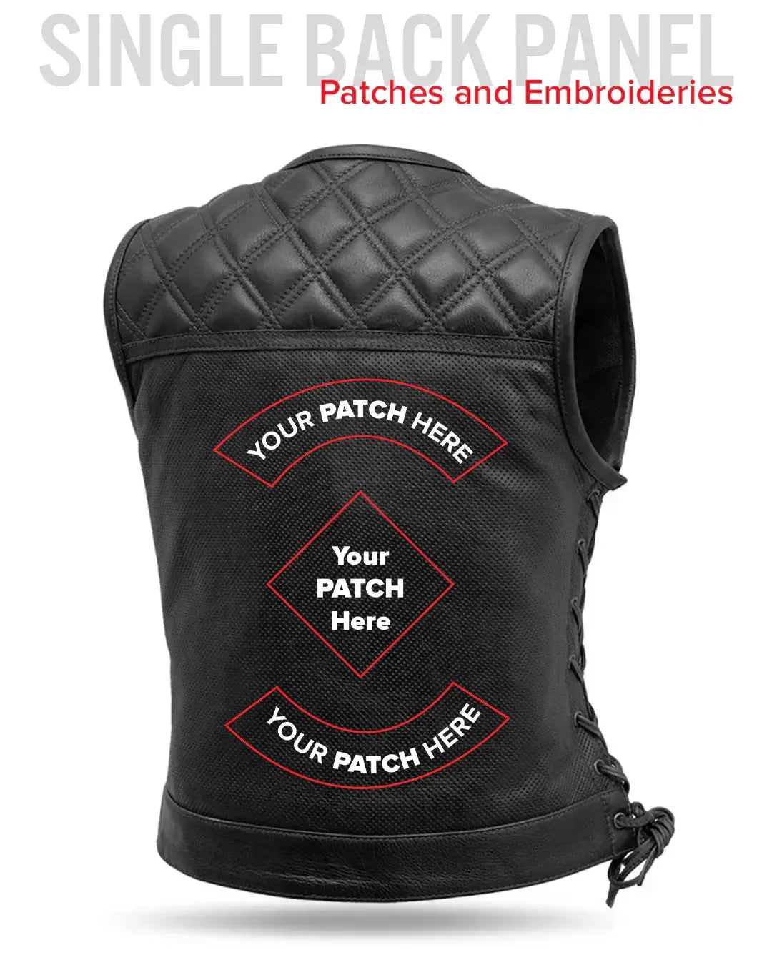 Bonnie Perforated Women's Motorcycle Leather Vest - First Manufacturing Company - Flyclothing LLC