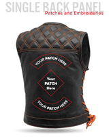 Bonnie Perforated Women's Motorcycle Leather Vest - First Manufacturing Company - Flyclothing LLC