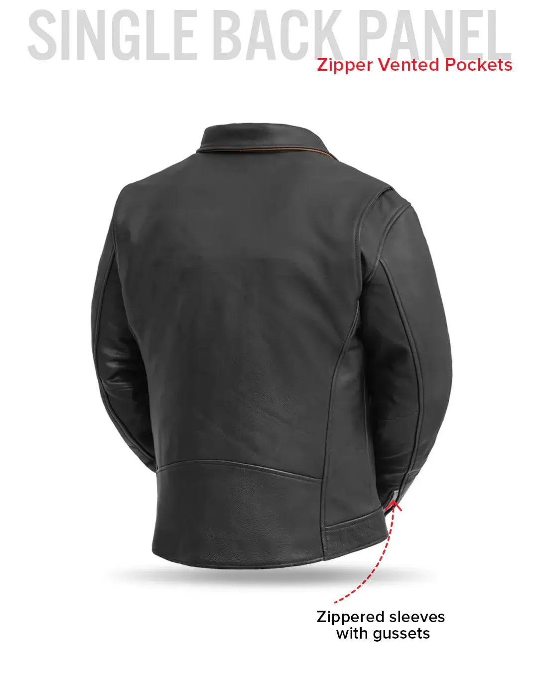 Arnold Men's Motorcycle Leather Jacket - First Manufacturing Company - Flyclothing LLC