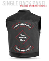 V-Twin Visionary Battleship Perforated Leather Vest - First Manufacturing Company - Flyclothing LLC