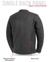 Raider Men's Motorcycle Leather Jacket - First Manufacturing Company - Flyclothing LLC