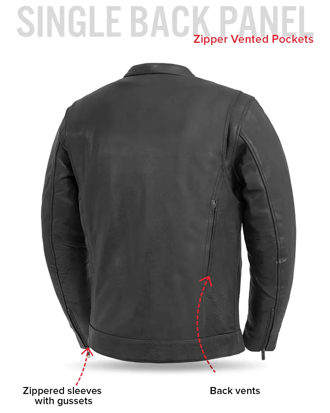 Raider Men's Motorcycle Leather Jacket - First Manufacturing Company - Flyclothing LLC