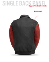 Moto Bomber Two Tone Men's Leather Jacket - First Manufacturing Company - Flyclothing LLC