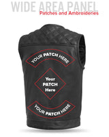 12 Gauge Men's Motorcycle Leather Vest - First Manufacturing Company - Flyclothing LLC