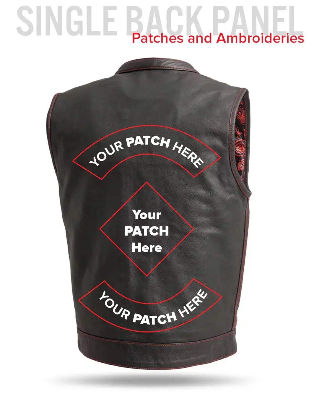 The Cut Men's Motorcycle Leather Vest, Multiple Color Options - First Manufacturing Company - Flyclothing LLC