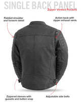 Commuter Men's Motorcycle Leather Jacket - First Manufacturing Company - Flyclothing LLC