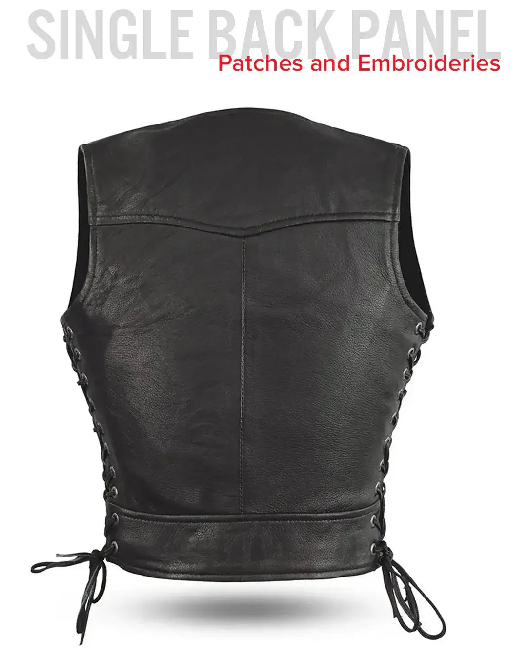 Raven Women's Motorcycle Leather Vest - First Manufacturing Company - Flyclothing LLC