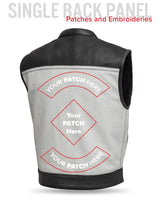 Two Tone Lowrider Perforated Men's Leather Vest - First Manufacturing Company - Flyclothing LLC