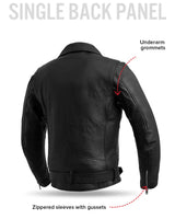 Fillmore Men's Motorcycle Leather Jacket - First Manufacturing Company - Flyclothing LLC