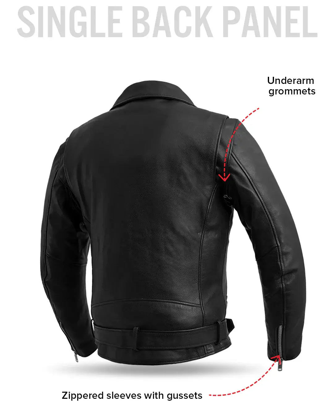 Fillmore Men's Motorcycle Leather Jacket - First Manufacturing Company - Flyclothing LLC