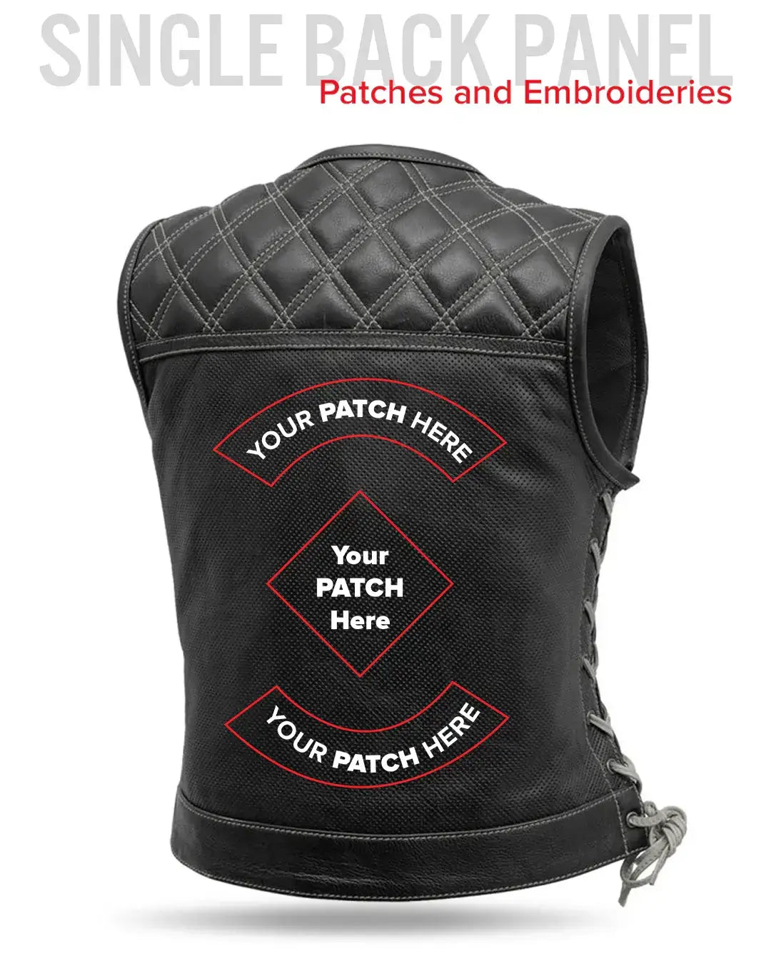 Bonnie Perforated Women's Motorcycle Leather Vest - First Manufacturing Company - Flyclothing LLC