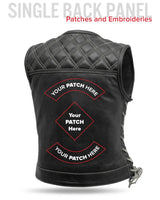 Bonnie Perforated Women's Motorcycle Leather Vest - First Manufacturing Company - Flyclothing LLC