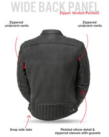 Top Performer Men's Motorcycle Leather Jacket - First Manufacturing Company - Flyclothing LLC