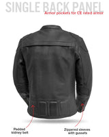Nemesis Men's Motorcycle Leather Jacket - First Manufacturing Company - Flyclothing LLC