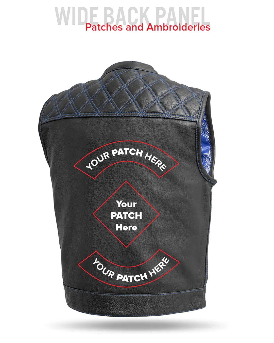 Upside Men's Club Style Leather Vest - First Manufacturing Company - Flyclothing LLC