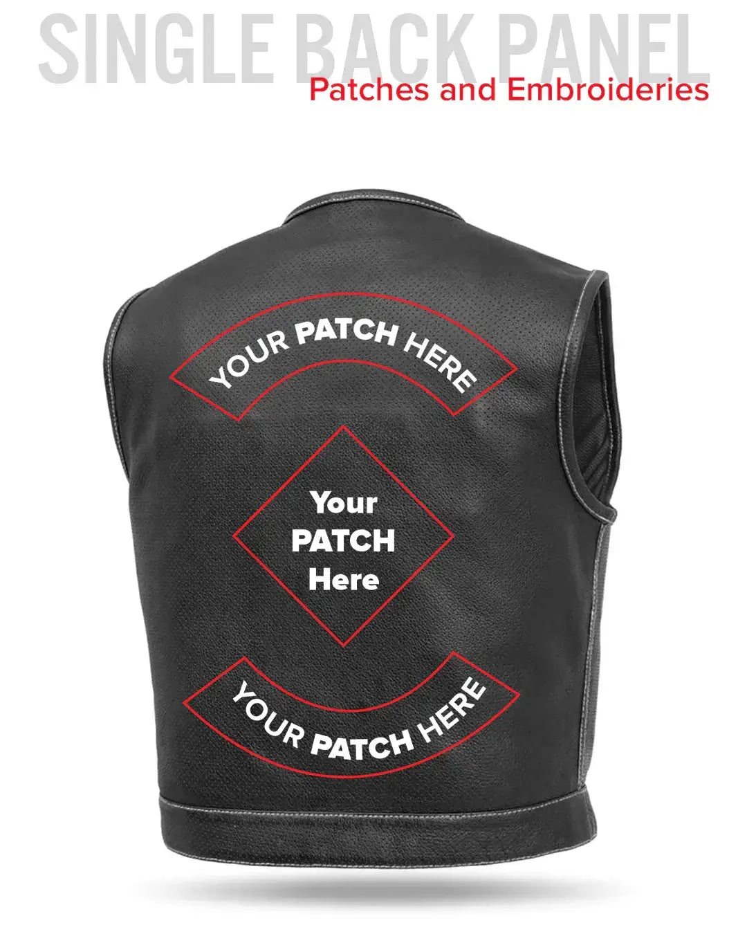 Lowside Men's Perforated Motorcycle Leather Vest - First Manufacturing Company - Flyclothing LLC