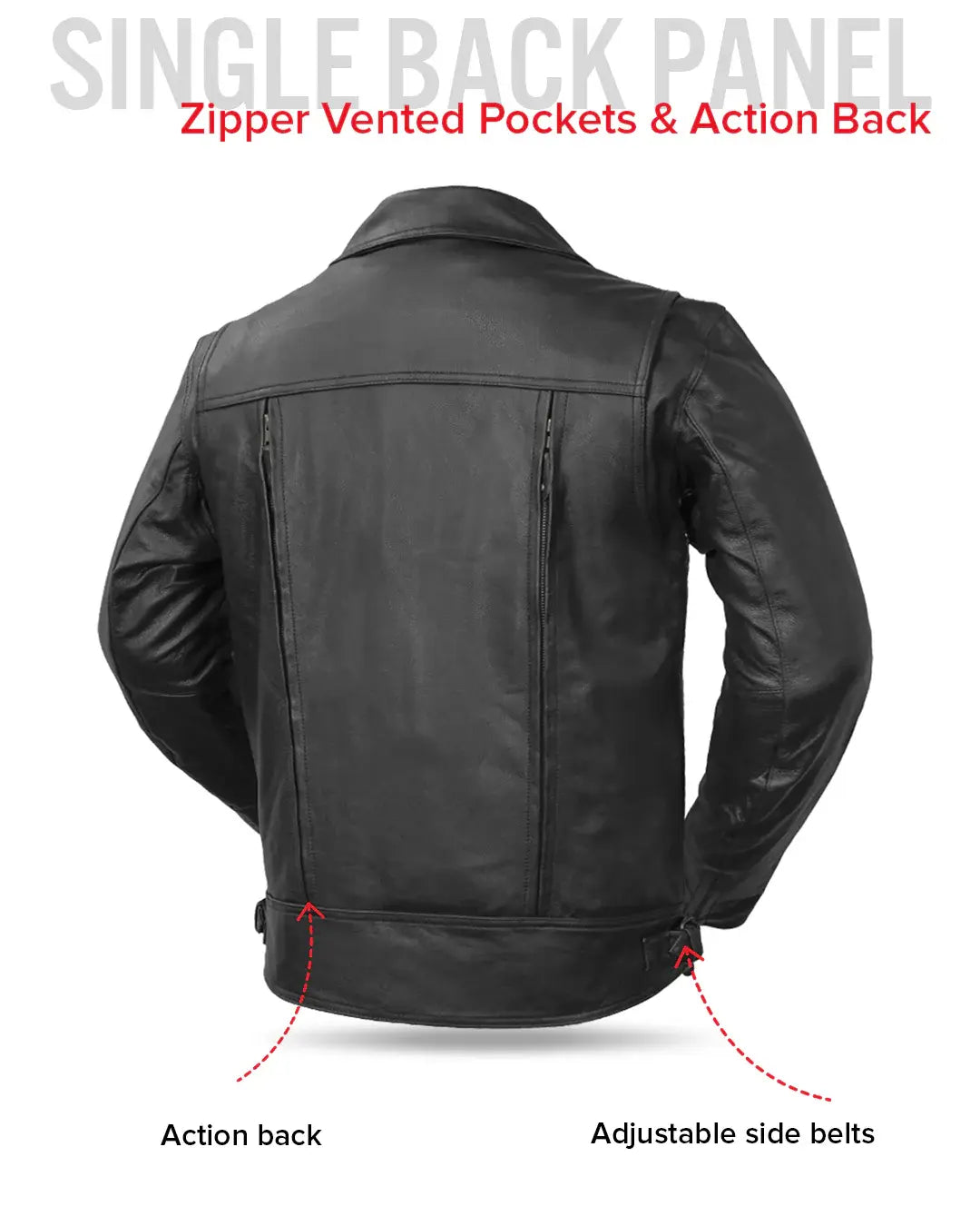 Mastermind Men's Motorcycle Leather Jacket - First Manufacturing Company - Flyclothing LLC