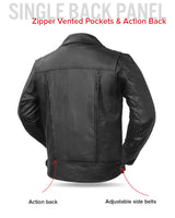 Mastermind Men's Motorcycle Leather Jacket - First Manufacturing Company - Flyclothing LLC