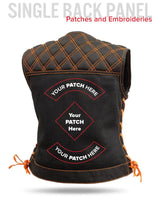 Bonnie Moto Mesh Women's Motorcycle Vest - Diamond Quilt - First Manufacturing Company - Flyclothing LLC