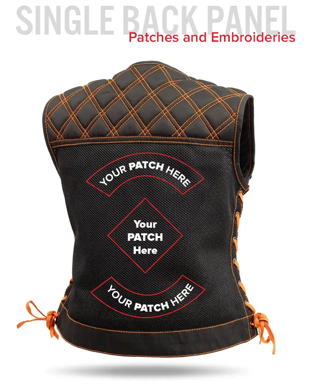 Bonnie Moto Mesh Women's Motorcycle Vest - Diamond Quilt - First Manufacturing Company - Flyclothing LLC