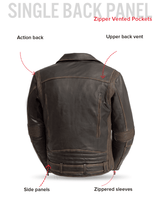 Wrath Men's Motorcycle Leather Jacket - First Manufacturing Company - Flyclothing LLC