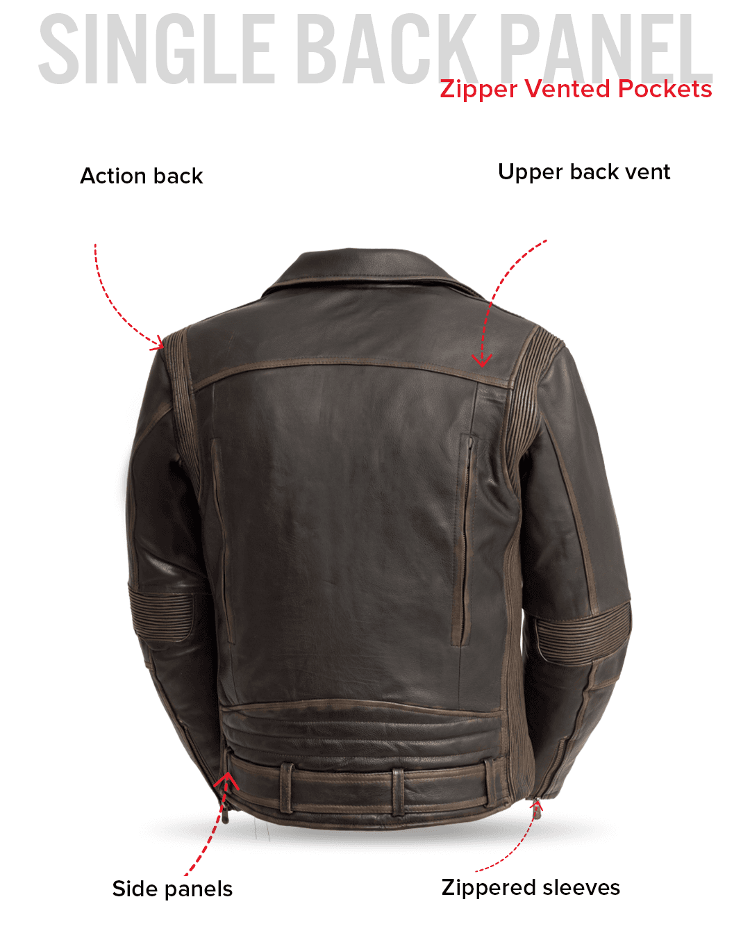 Wrath Men's Motorcycle Leather Jacket - First Manufacturing Company - Flyclothing LLC