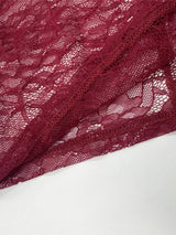 Lace Sheer Mock Neck Long Sleeve Maxi Dress - Trendsi - Flyclothing LLC