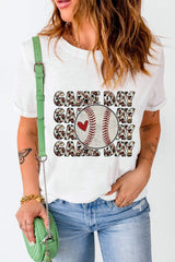 GAME DAY Round Neck Short Sleeve T-Shirt - Trendsi - Flyclothing LLC