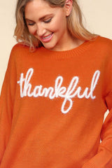 Haptics Full Size Metallic Glitter Embroidery Sweater - Trendsi