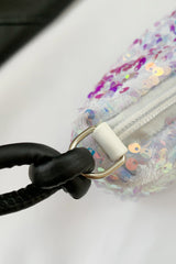 Sequin Double Strap Shoulder Bag - Trendsi