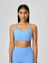 Millennia Crisscross Back Scoop Neck Active Cami with Detachable Chest Pads - Trendsi - Flyclothing LLC