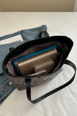 Bow Trim Polyester Tote Bag - Trendsi