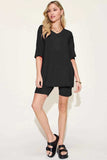 Basic Bae Bamboo Full Size V-Neck Drop Shoulder T-Shirt and Shorts Set - Trendsi - Flyclothing LLC