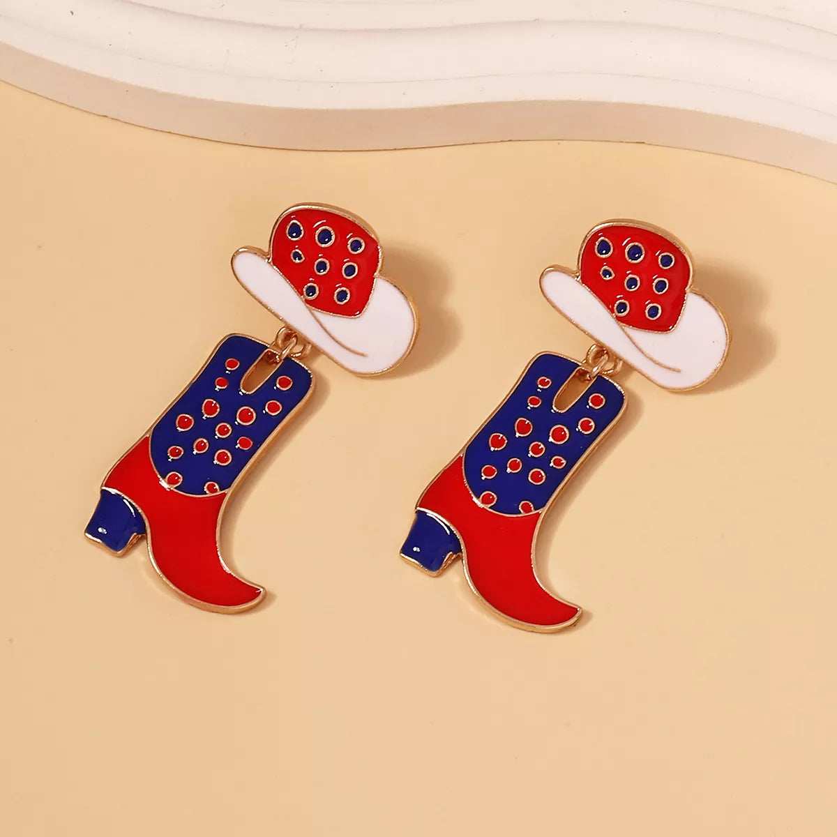 Cowgirl Boot and Hat Dangle Earrings - Trendsi - Flyclothing LLC