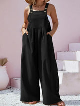 Plus Size Square Neck Wide Leg Overalls - Trendsi - Flyclothing LLC