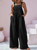 Plus Size Square Neck Wide Leg Overalls - Trendsi - Flyclothing LLC