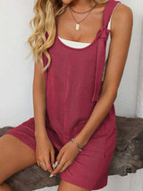 Mandy Texture Adjustable Strap Overalls with Pockets - Trendsi - Flyclothing LLC