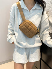 Bubble Texture Adjustable Strap Crossbody Bag - Trendsi