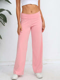 Elastic Waist Wide Leg Pants - Trendsi - Flyclothing LLC