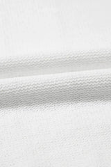 Openwork Round Neck Short Sleeve Knit Top - Trendsi - Flyclothing LLC